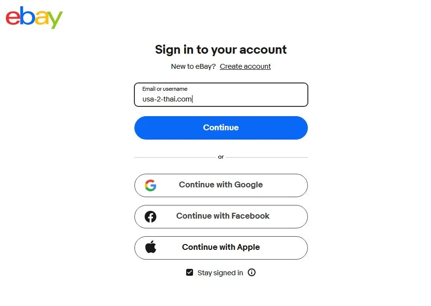 สมัคร ebay ยังไง